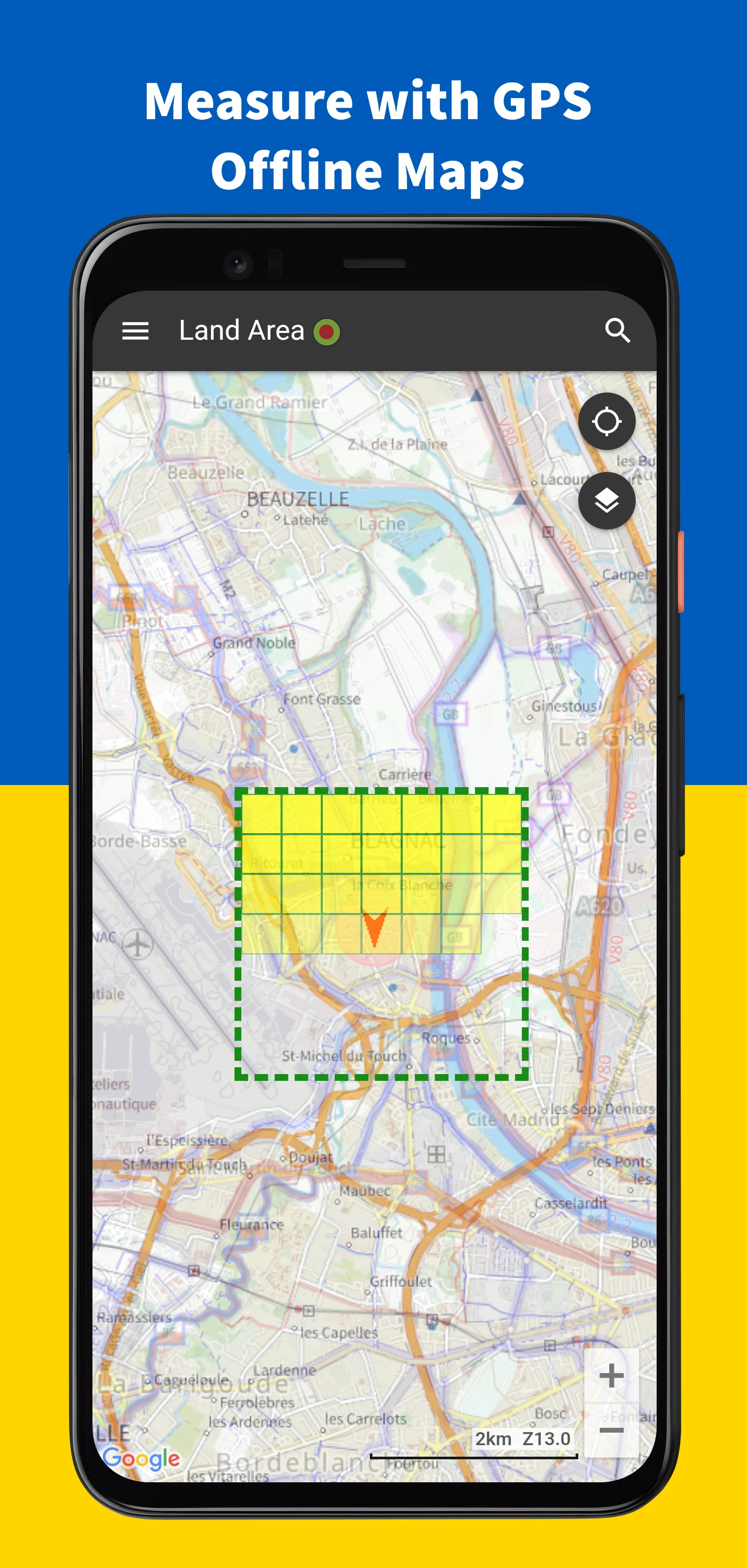 Land Area: Measure fields area screenshot
