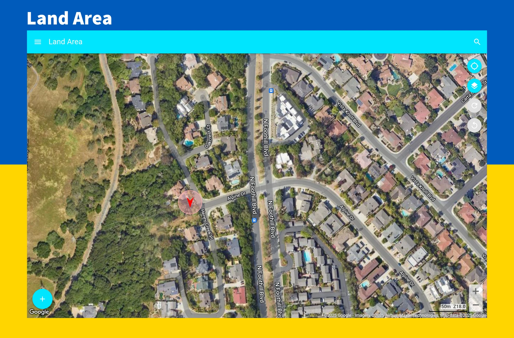 Land Area: Measure fields area screenshot